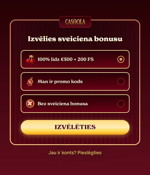 Reģistrācija Casoola Casino Latvijā